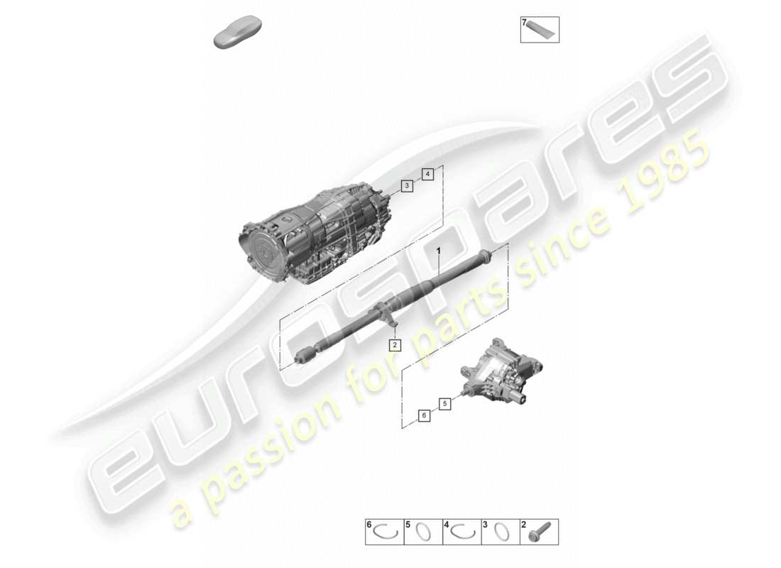 porsche 2022 (panamera 971-2) diagrama de piezas del eje cardán