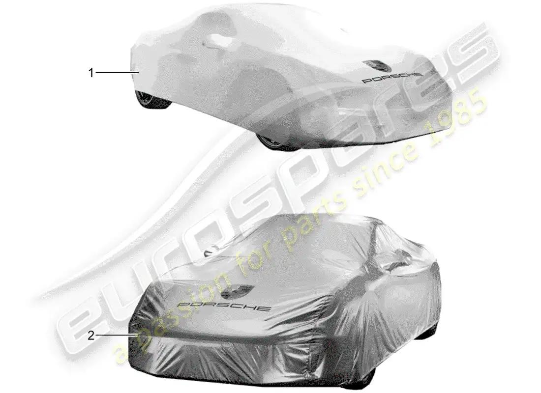 porsche 2017 (tequipment 98x/99x) cubrir diagrama de piezas