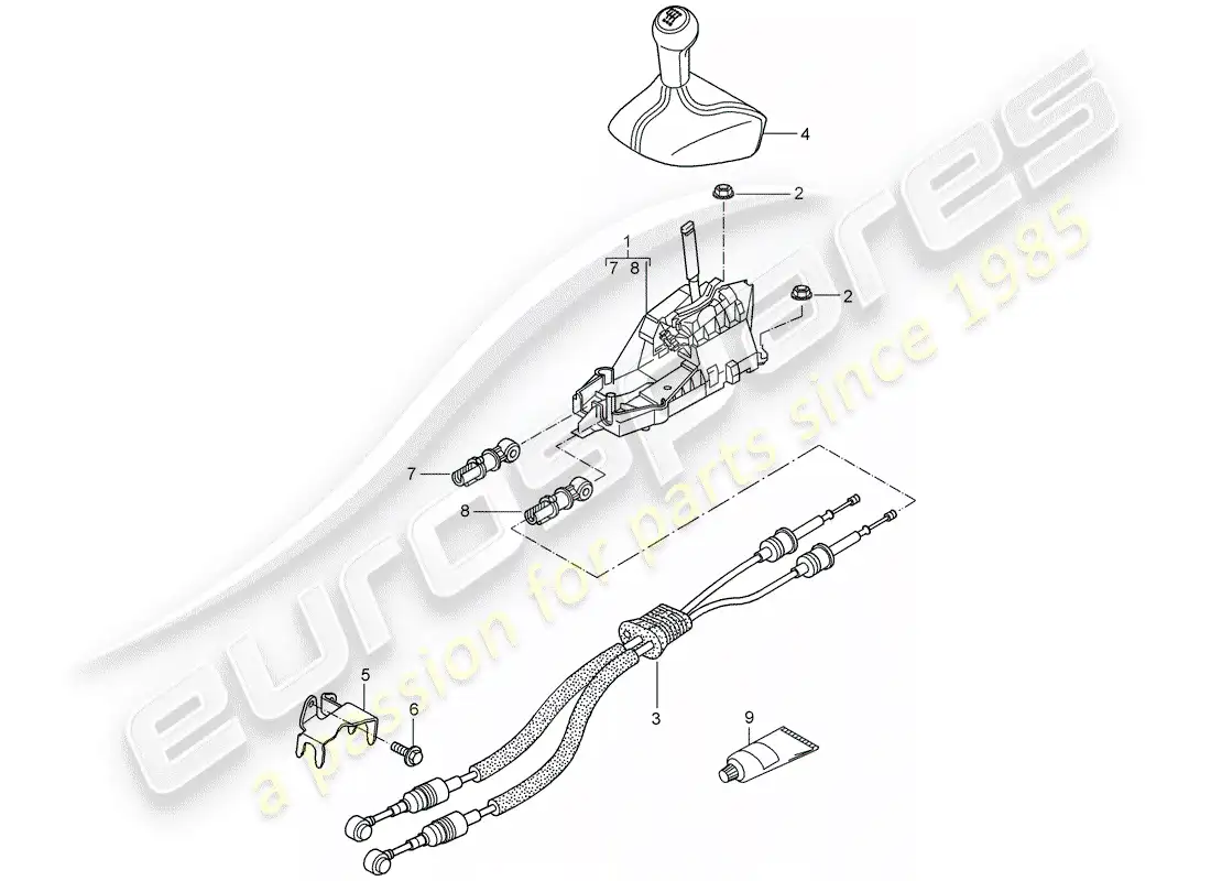 porsche 2009 997-2 turbo / gt2 control de transmisión diagrama de piezas