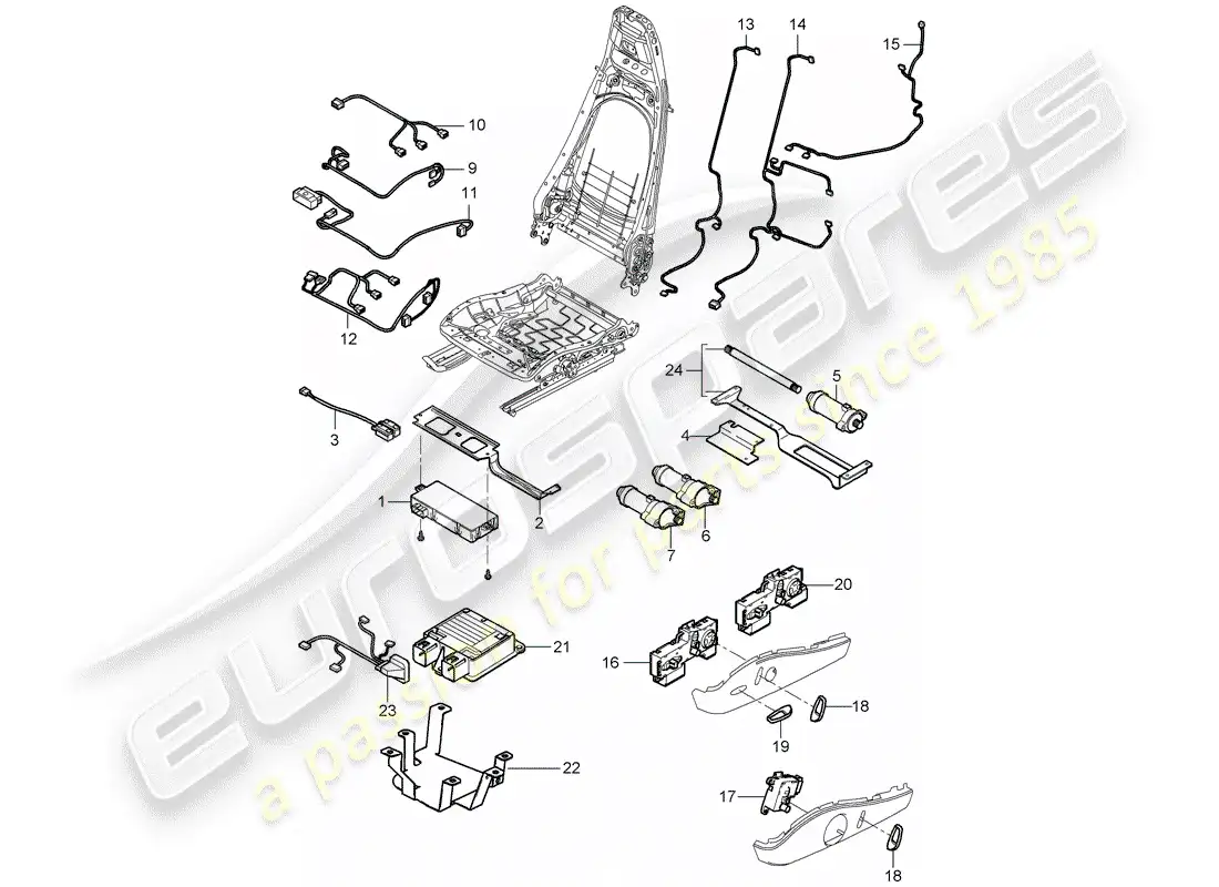 porsche 2006 (987 cayman) cableando arneses diagrama de piezas