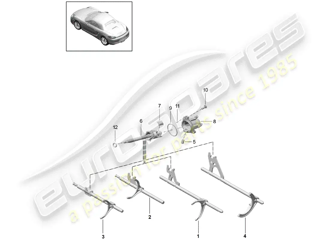 porsche 2013 (981 boxster) manual gearbox diagrama de piezas