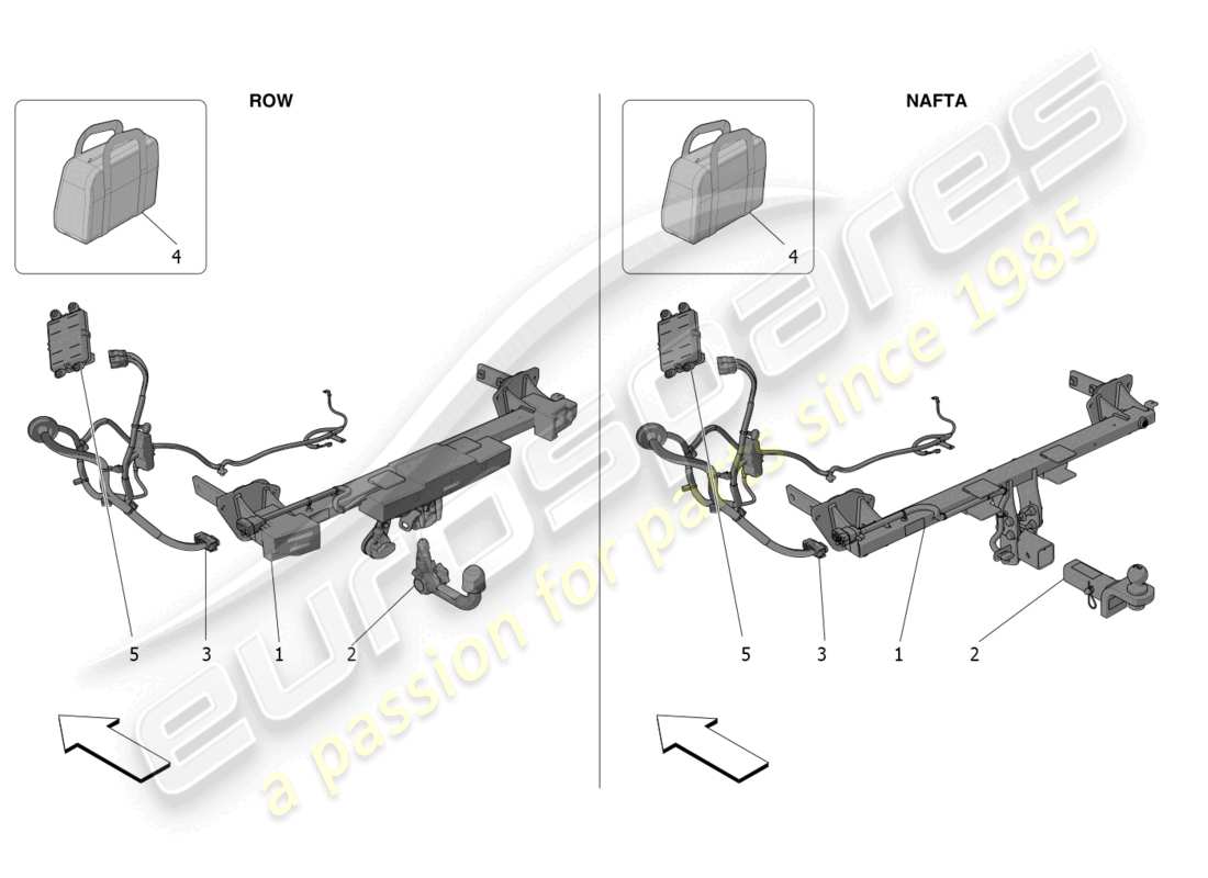 maserati grecale gt (2023) diagrama de piezas estándar proporcionado
