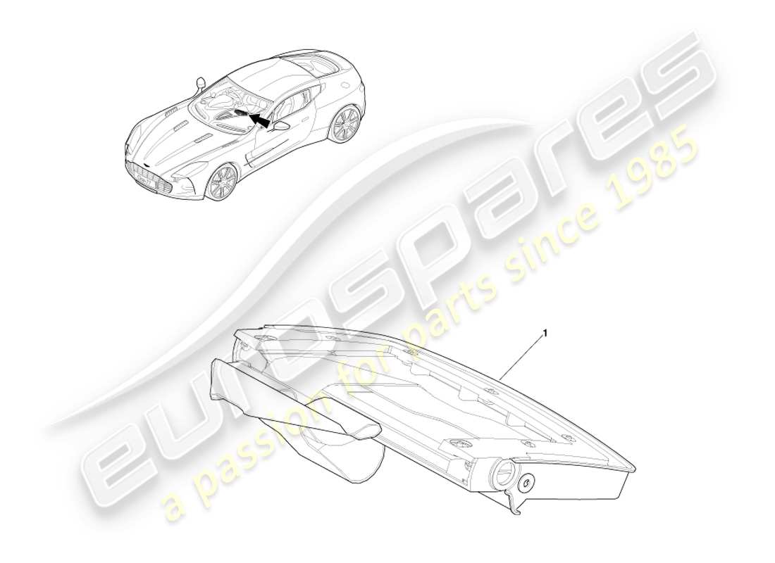 aston martin one-77 (2011) pantalla de navegación diagrama de piezas