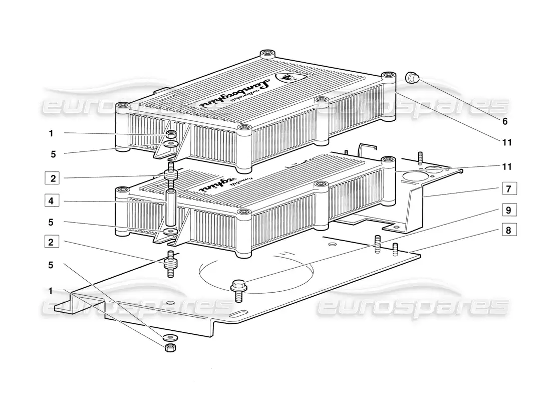 lamborghini diablo (1991) unidades de inyección electrónica diagrama de piezas