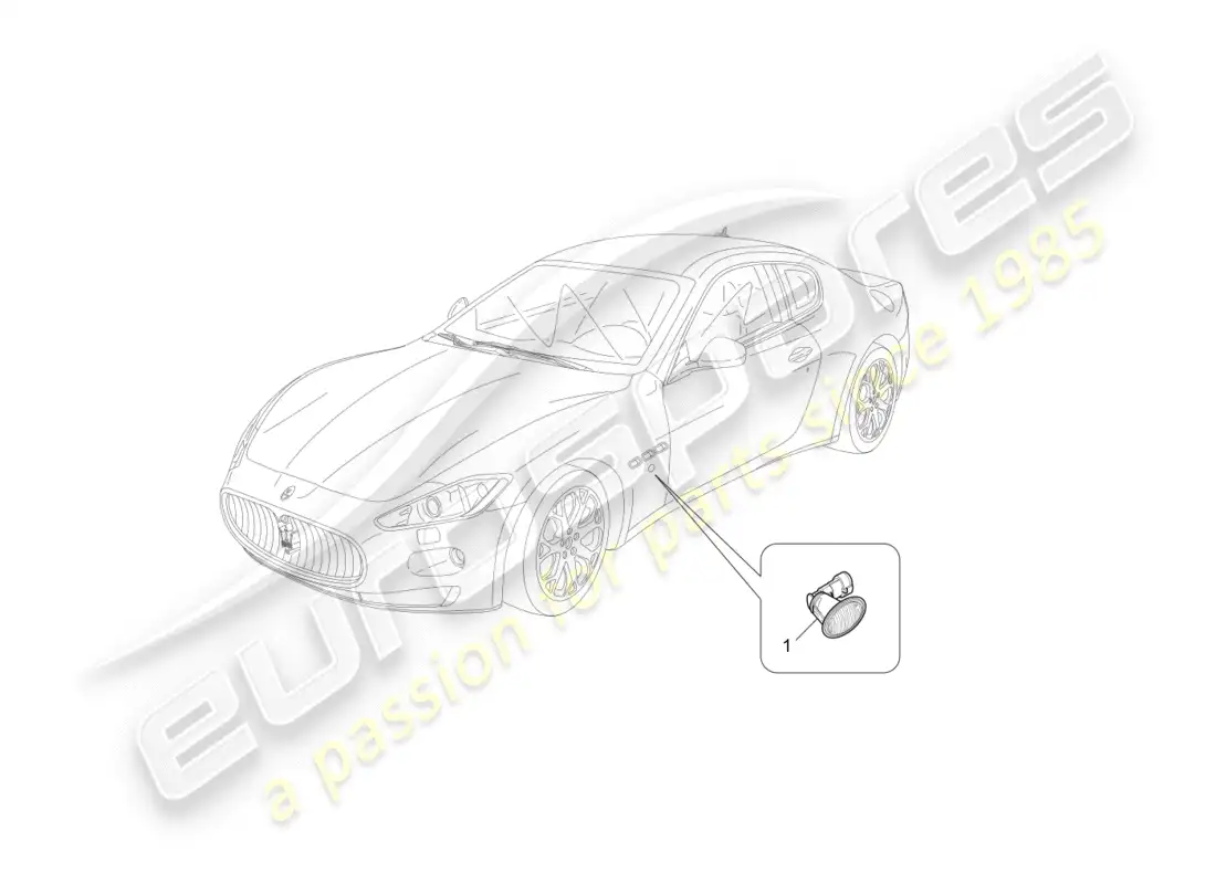 maserati granturismo (2016) grupos de luces laterales diagrama de piezas