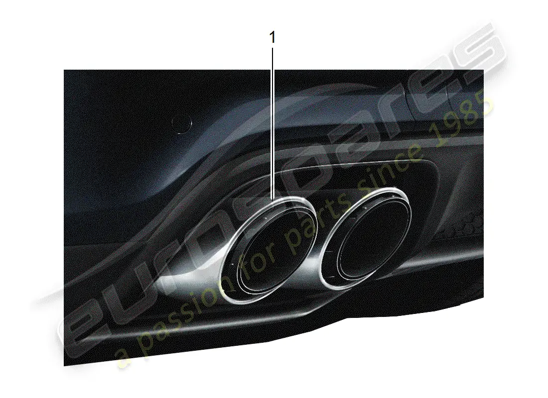 porsche 2013 (tequipment cayenne) tubo de escape diagrama de piezas