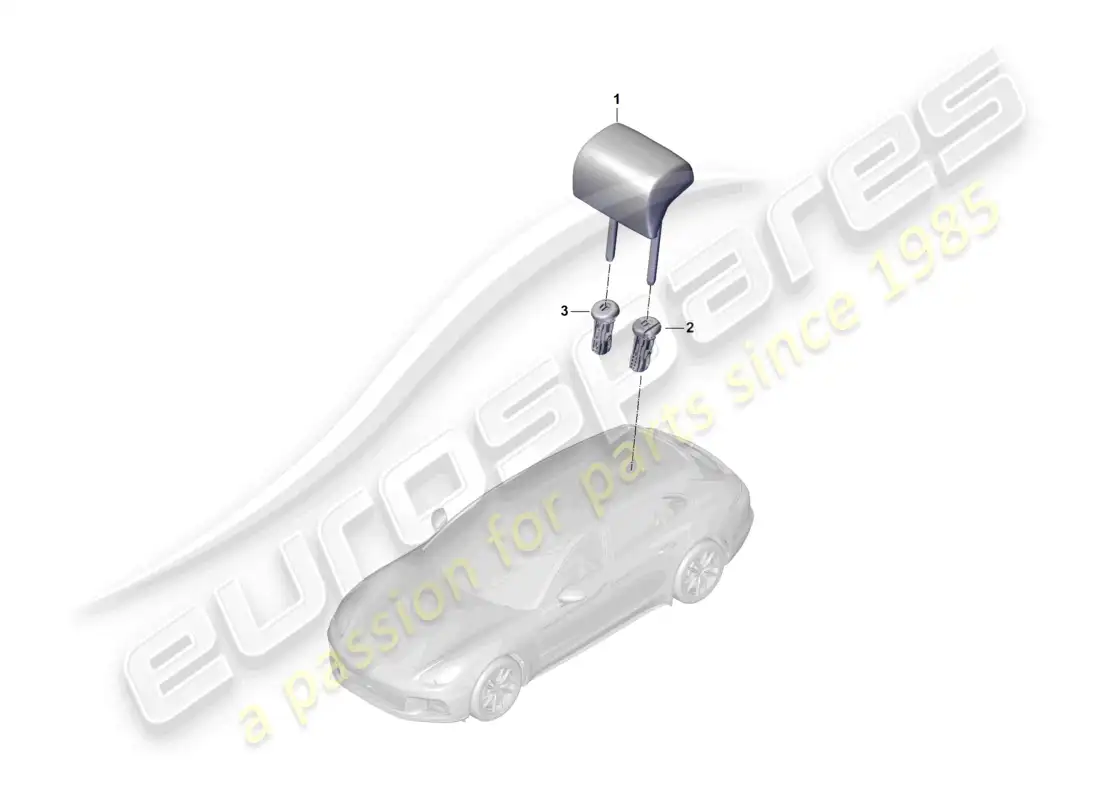 porsche 2019 (panamera 971-1) reposacabezas asiento trasero diagrama de piezas