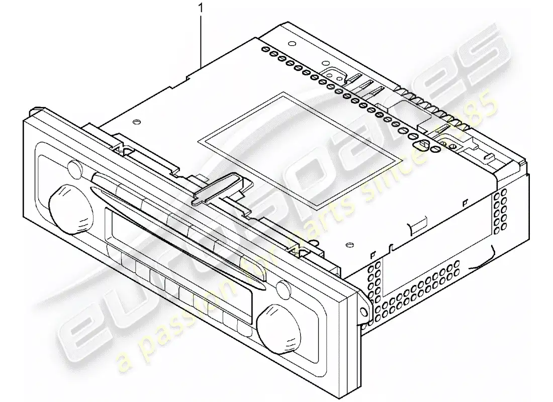 porsche 2014 (tequipment cayenne) unidad de radio diagrama de piezas