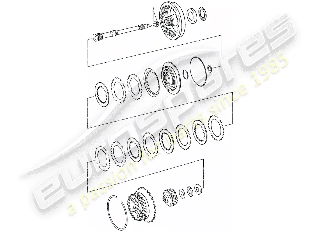 porsche 1996 (993) tiptronic - eje de transmisión diagrama de piezas