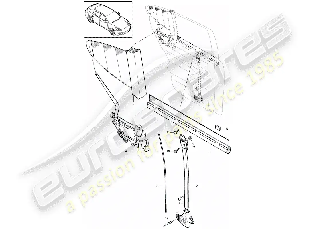 porsche 2015 (panamera 970) ciego diagrama de piezas