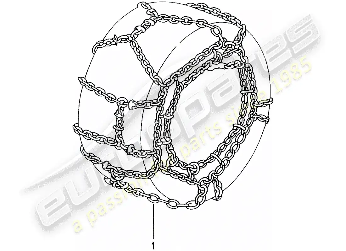 porsche 2011 (tequipment) cadenas de nieve diagrama de piezas