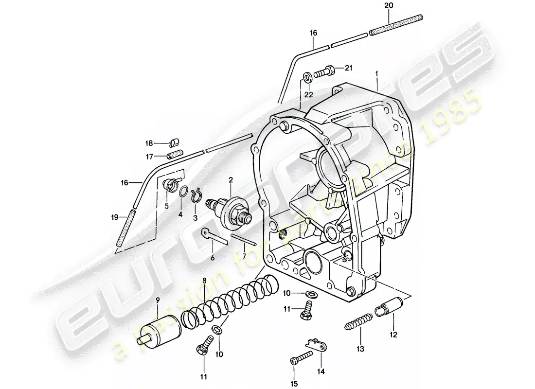porsche 1982 (928) caso de transmisión - 3 - transmisión automática diagrama de piezas
