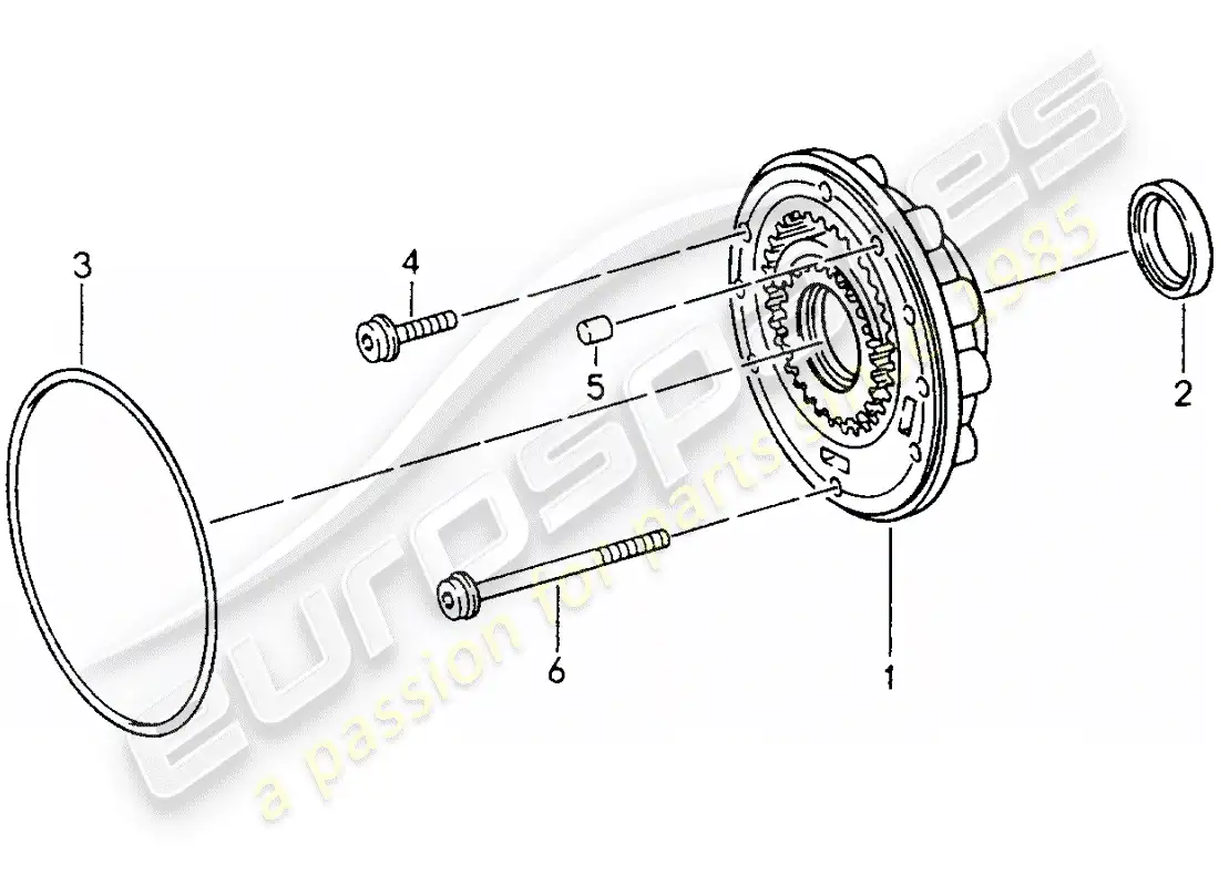 porsche 1994 (993) tiptronic - bomba de aceite diagrama de piezas