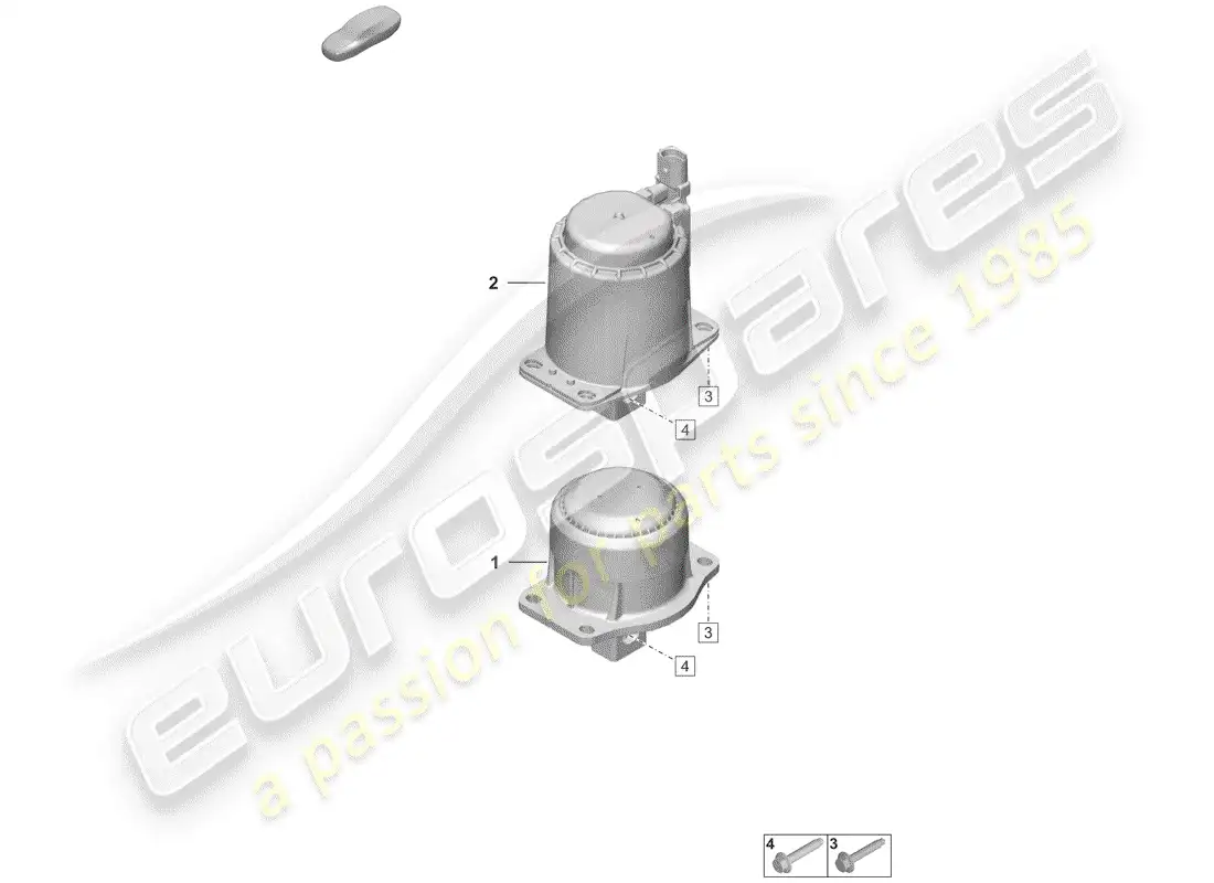 porsche 2019 (992-1) dispositivo de elevación del motor diagrama de piezas
