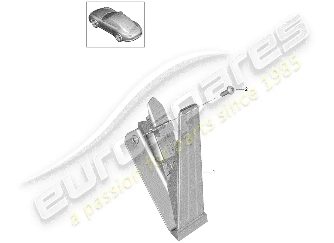 porsche 2015 (991-1) pedales diagrama de piezas