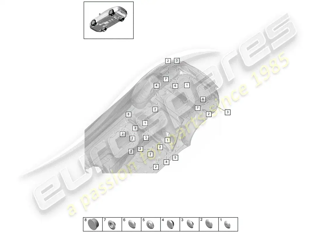 porsche 2018 (panamera 971-1) enchufar diagrama de piezas