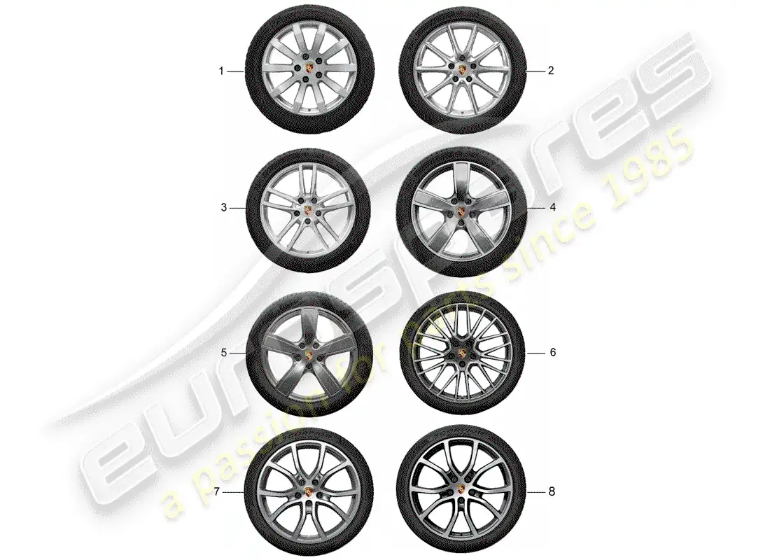 porsche 2013 (tequipment cayenne) juego de engranajes diagrama de piezas