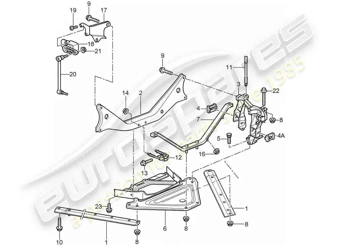 porsche 2005 (987 boxster) eje posterior diagrama de piezas