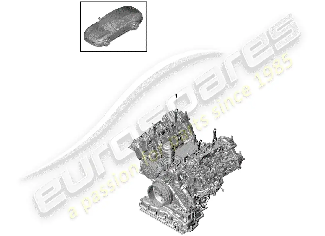 porsche 2017 (panamera 971-1) bloque largo diagrama de piezas