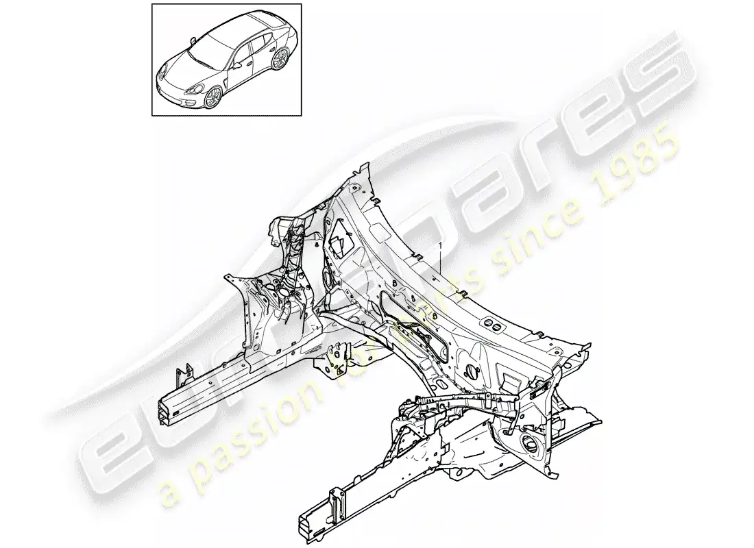 porsche 2012 (panamera 970) interfaz diagrama de piezas