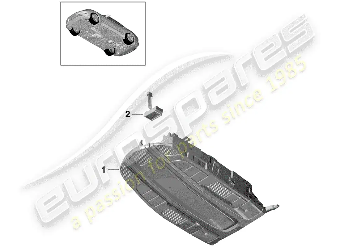 porsche 2019 (panamera 971-1) soporte diagrama de piezas