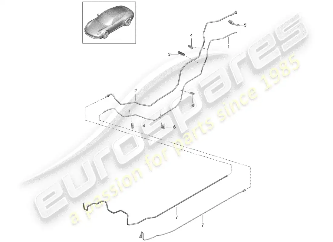 porsche 2015 (991-1) fuel system diagrama de piezas