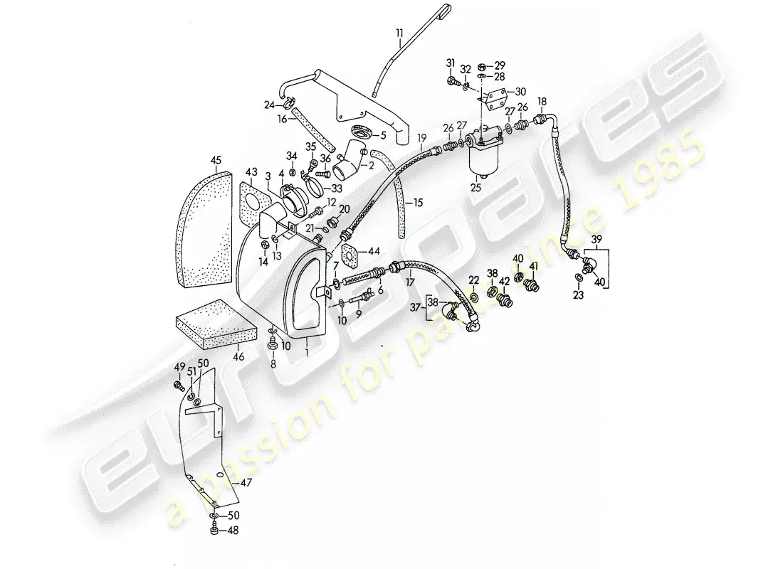 porsche 1955 (356/356a) contenedor de aceite - m 90 501 >> 91 000 diagrama de piezas