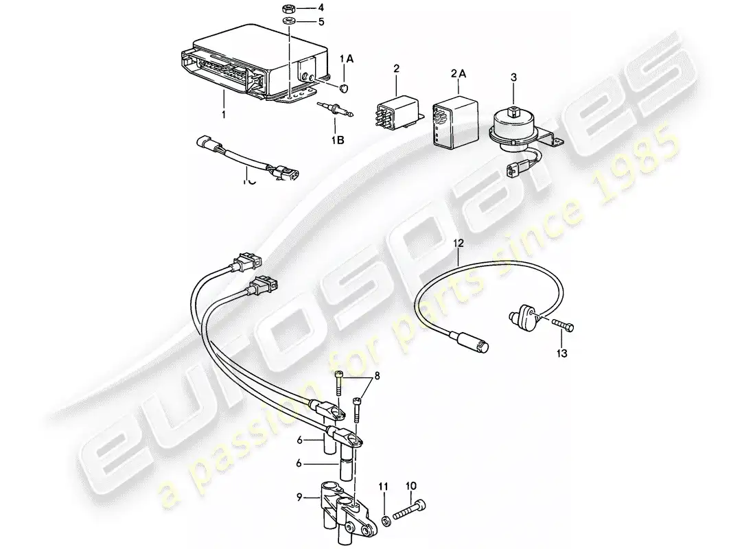 porsche 1986 (911) electricidad del motor 3 - información técnica - 1/85 gr. 2 diagrama de piezas