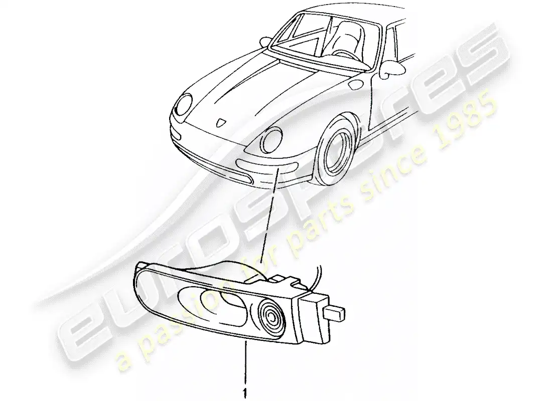 porsche 1995 (tequipment) sistema de aire de refrigeración diagrama de piezas