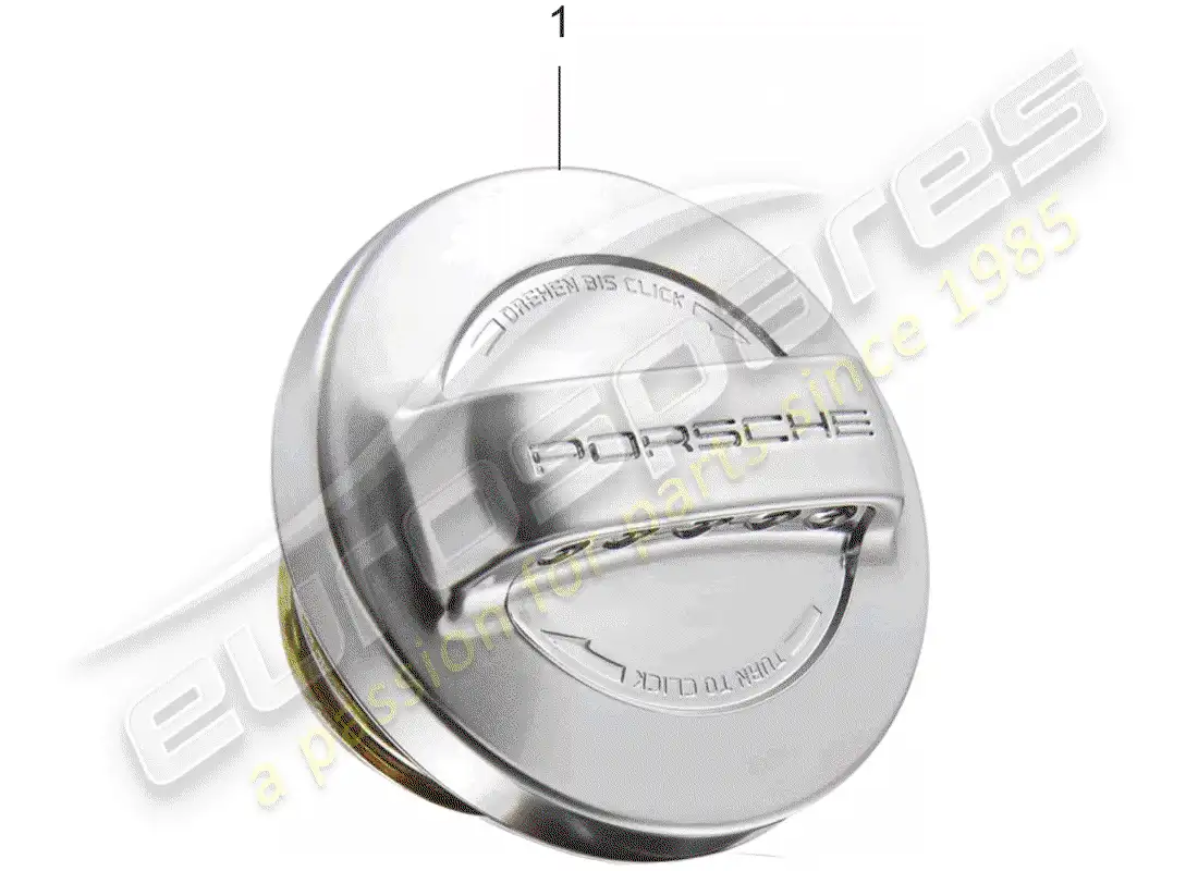porsche 2016 (accessories) tapa del depósito de combustible - aspecto aluminio diagrama de piezas