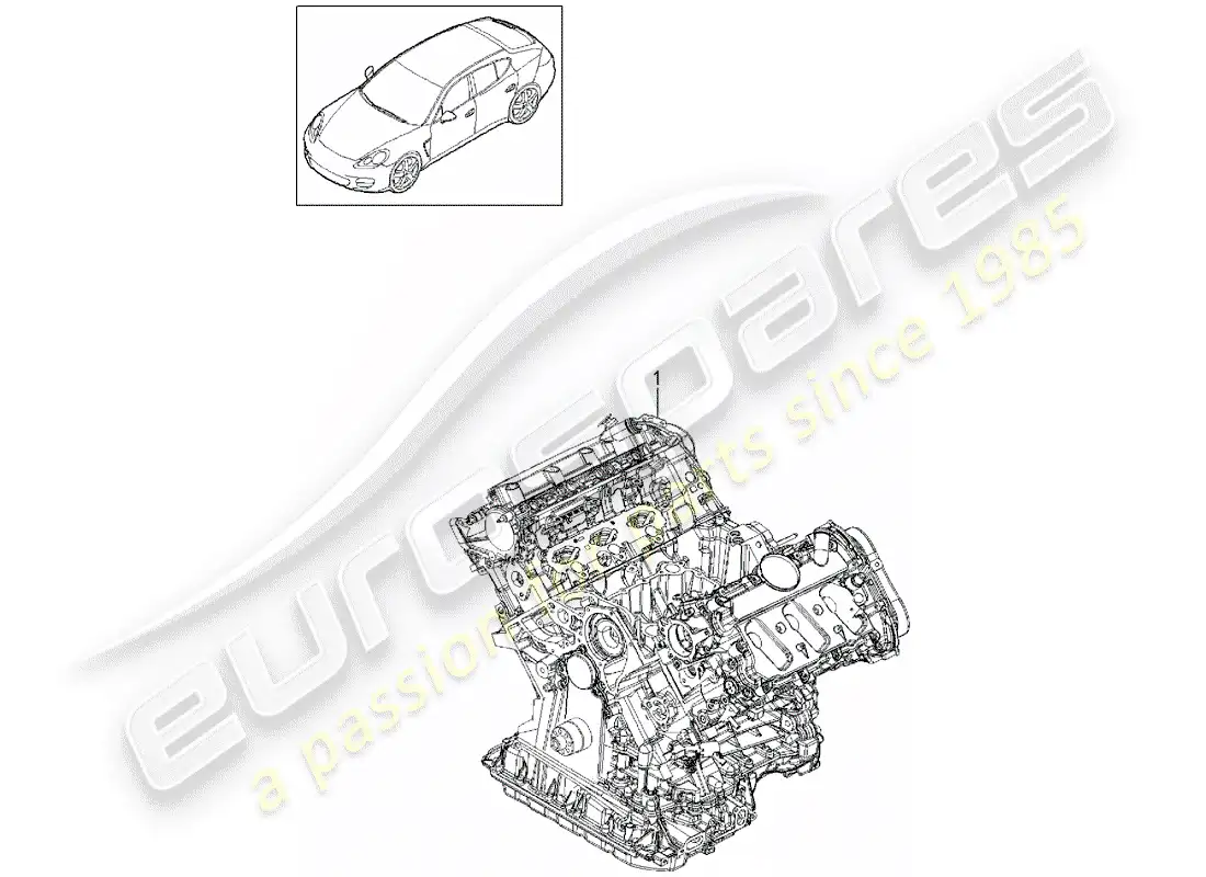 porsche 2012 (panamera 970) bloque largo diagrama de piezas