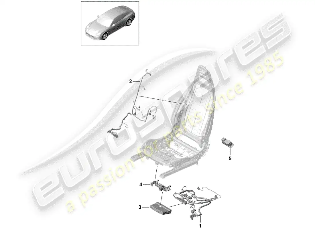 porsche 2018 (panamera 971-1) cableando arneses diagrama de piezas