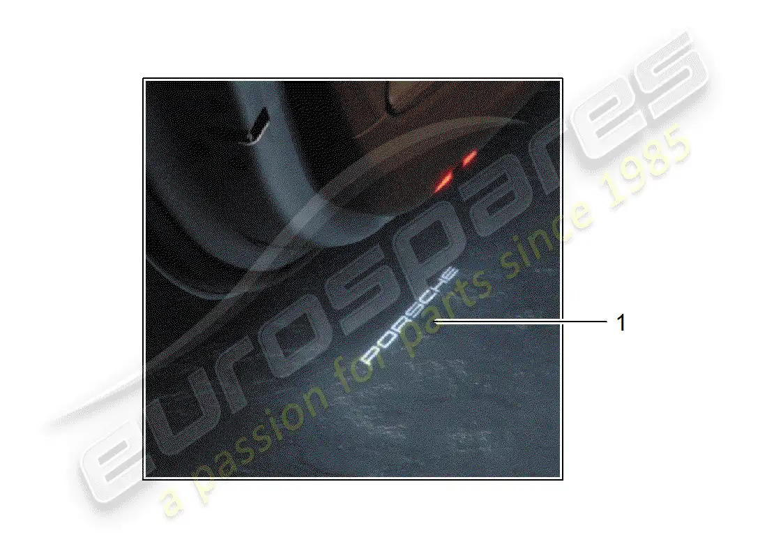 porsche 2014 (tequipment cayenne) lámpara led diagrama de piezas