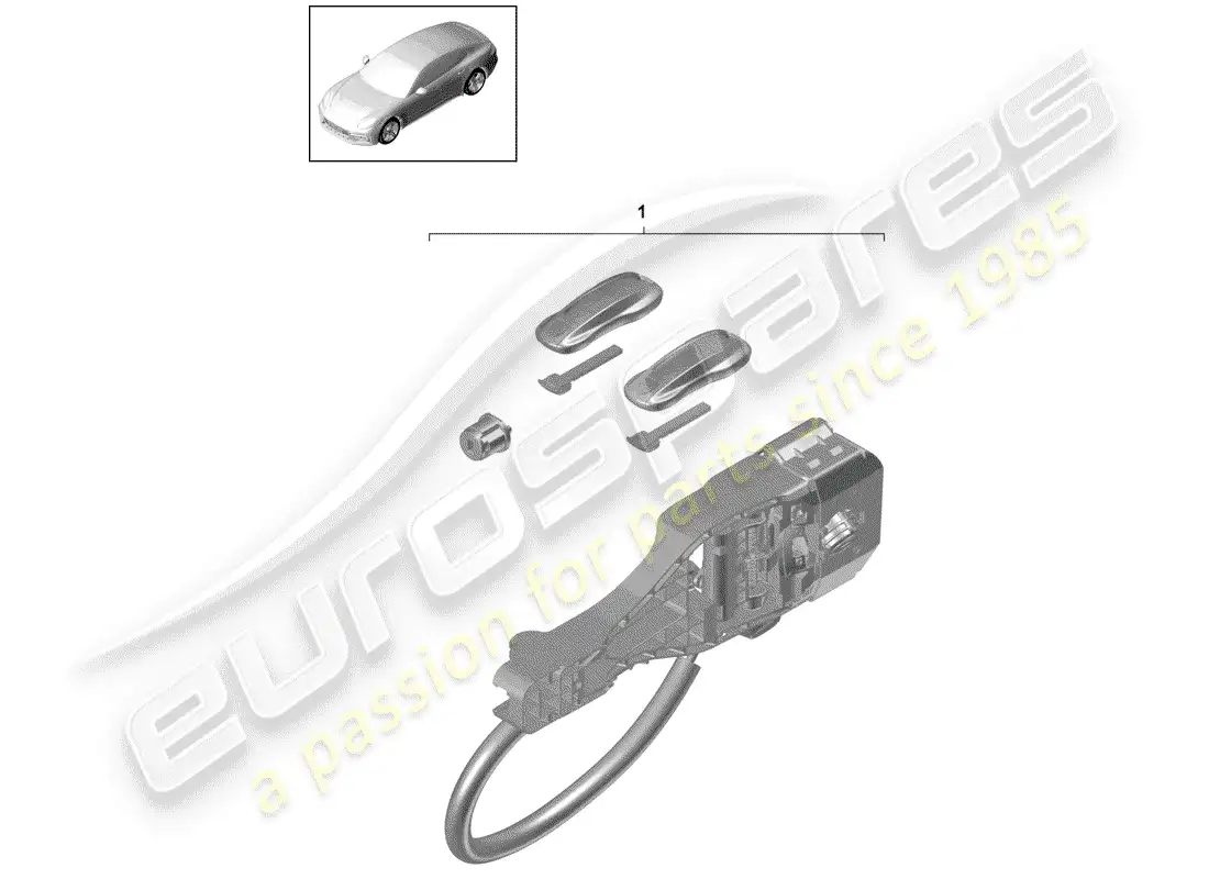 porsche 2017 (panamera 971-1) 1 configurar cilindros de cerradura diagrama de piezas