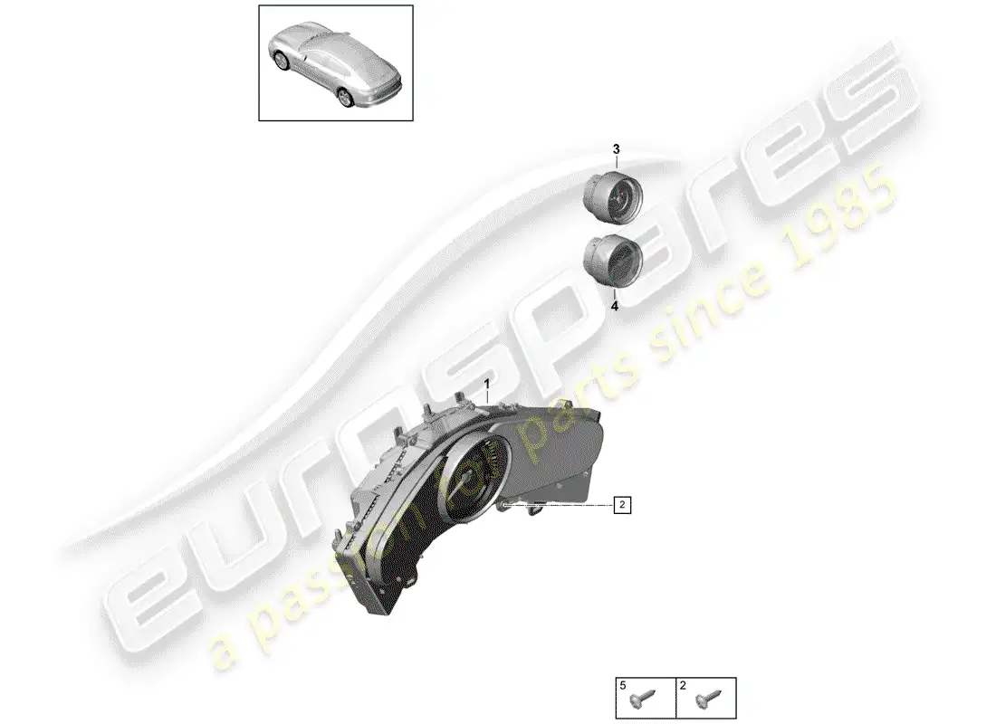 porsche 2018 (panamera 971-1) combinación de instrumentos diagrama de piezas