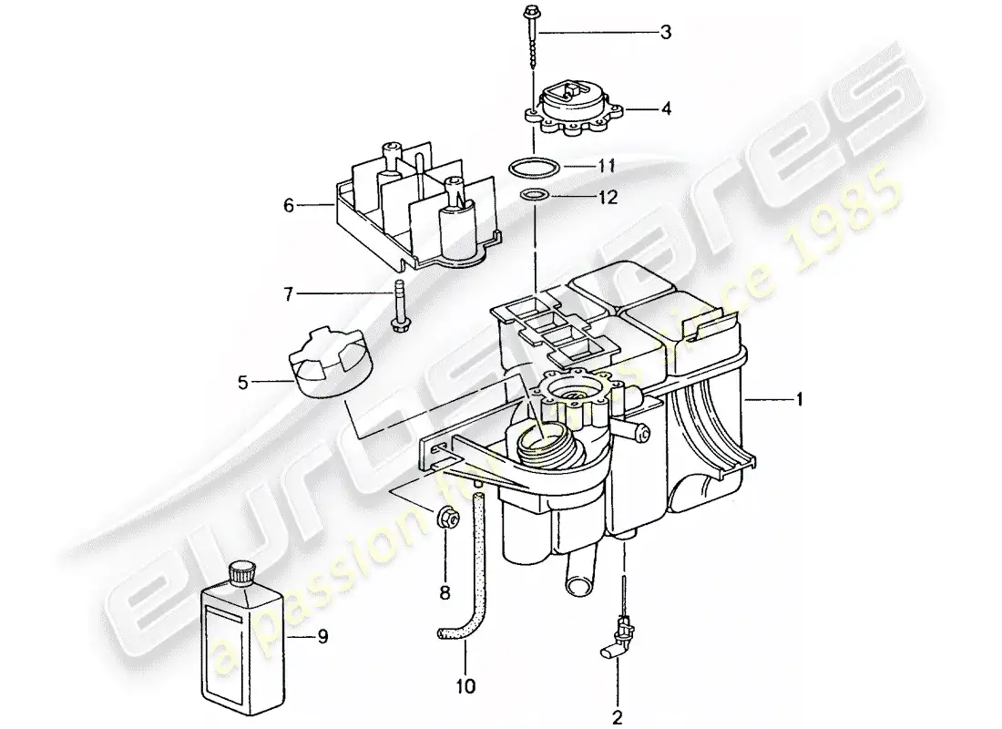 porsche 2003 (996) water cooling diagrama de piezas