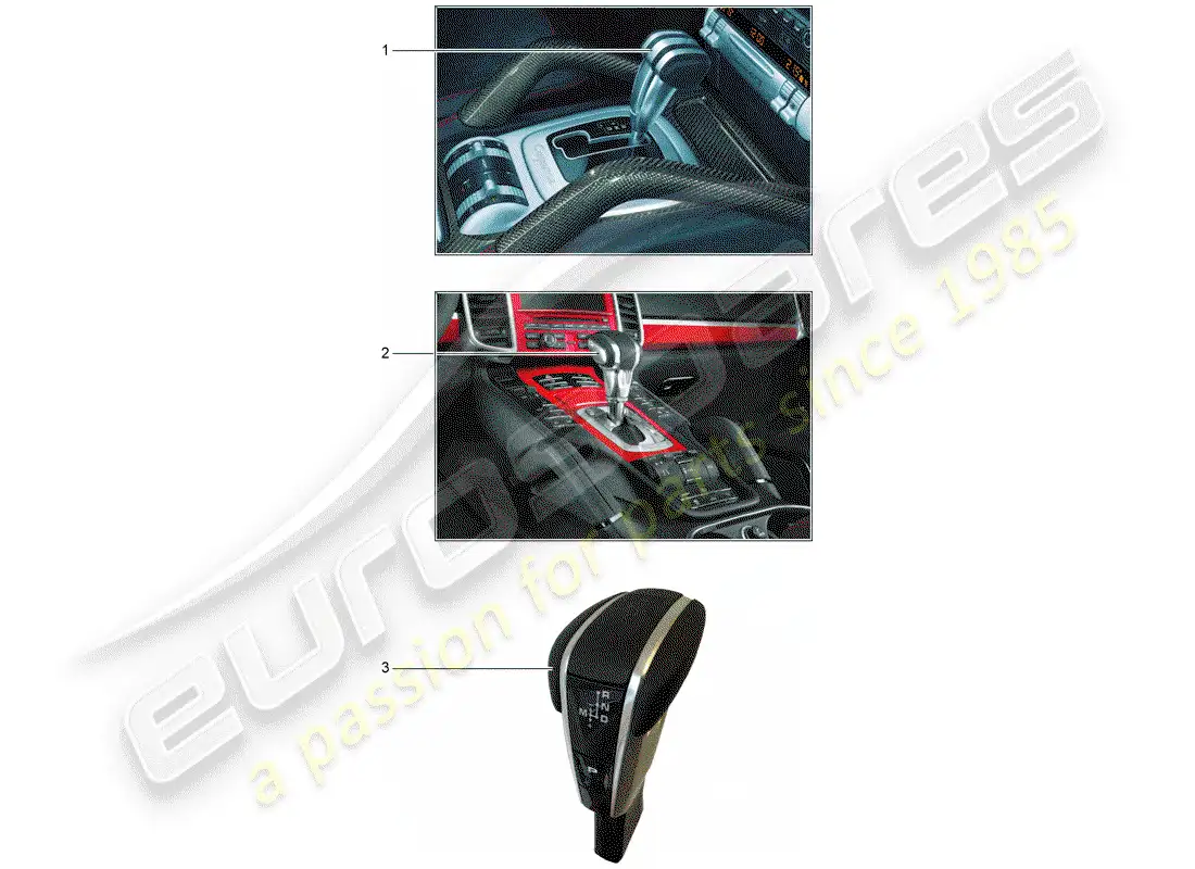 porsche 2013 (tequipment cayenne) palanca selectora diagrama de piezas