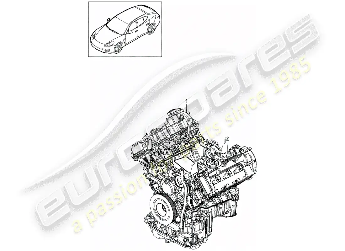 porsche 2012 (panamera 970) bloque largo diagrama de piezas