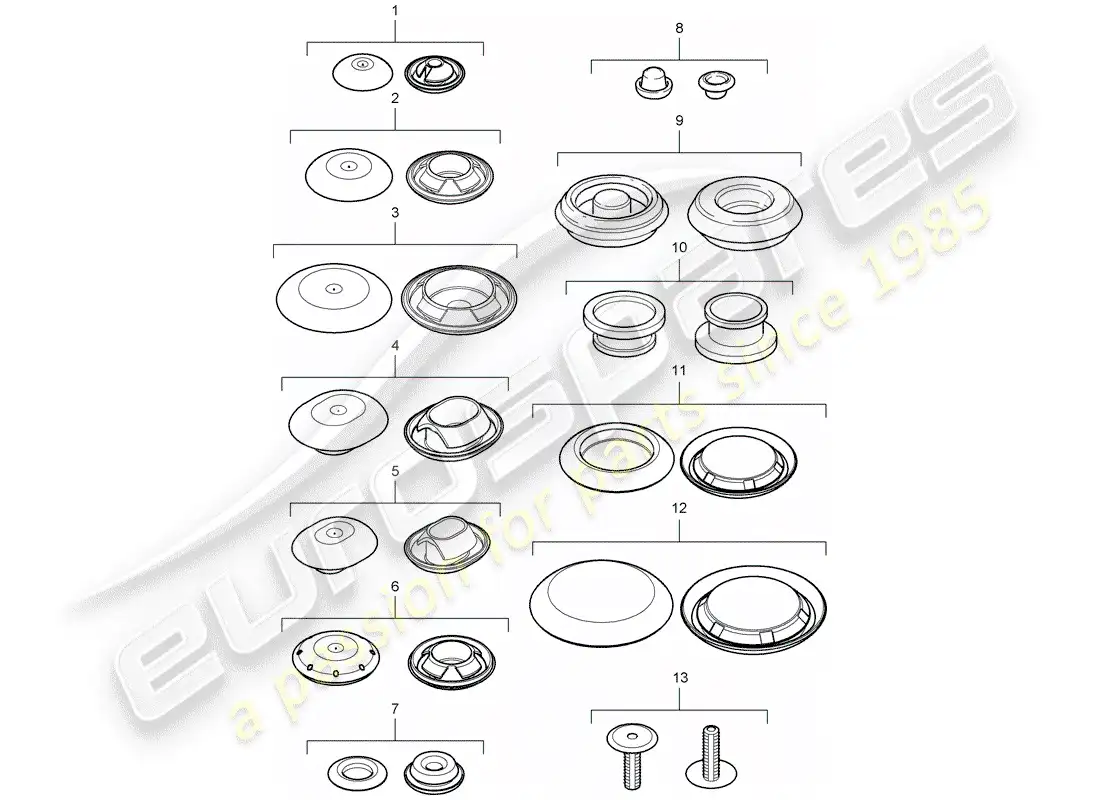 porsche 2013 (panamera 970) enchufar diagrama de piezas