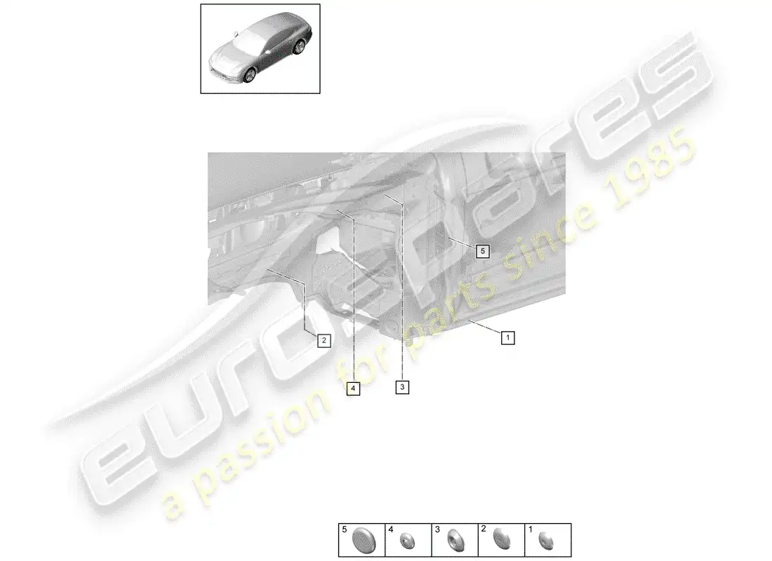 porsche 2017 (panamera 971-1) enchufar diagrama de piezas
