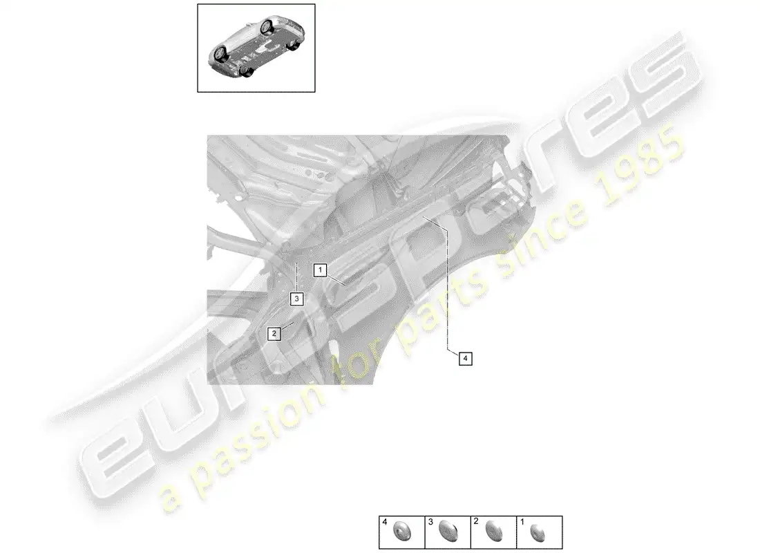 porsche 2017 (panamera 971-1) enchufar diagrama de piezas