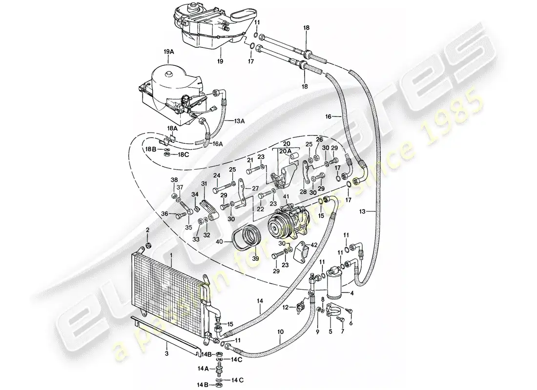 porsche 1977 (924) aire acondicionado - d - mj 1979>> - mj 1979 diagrama de piezas