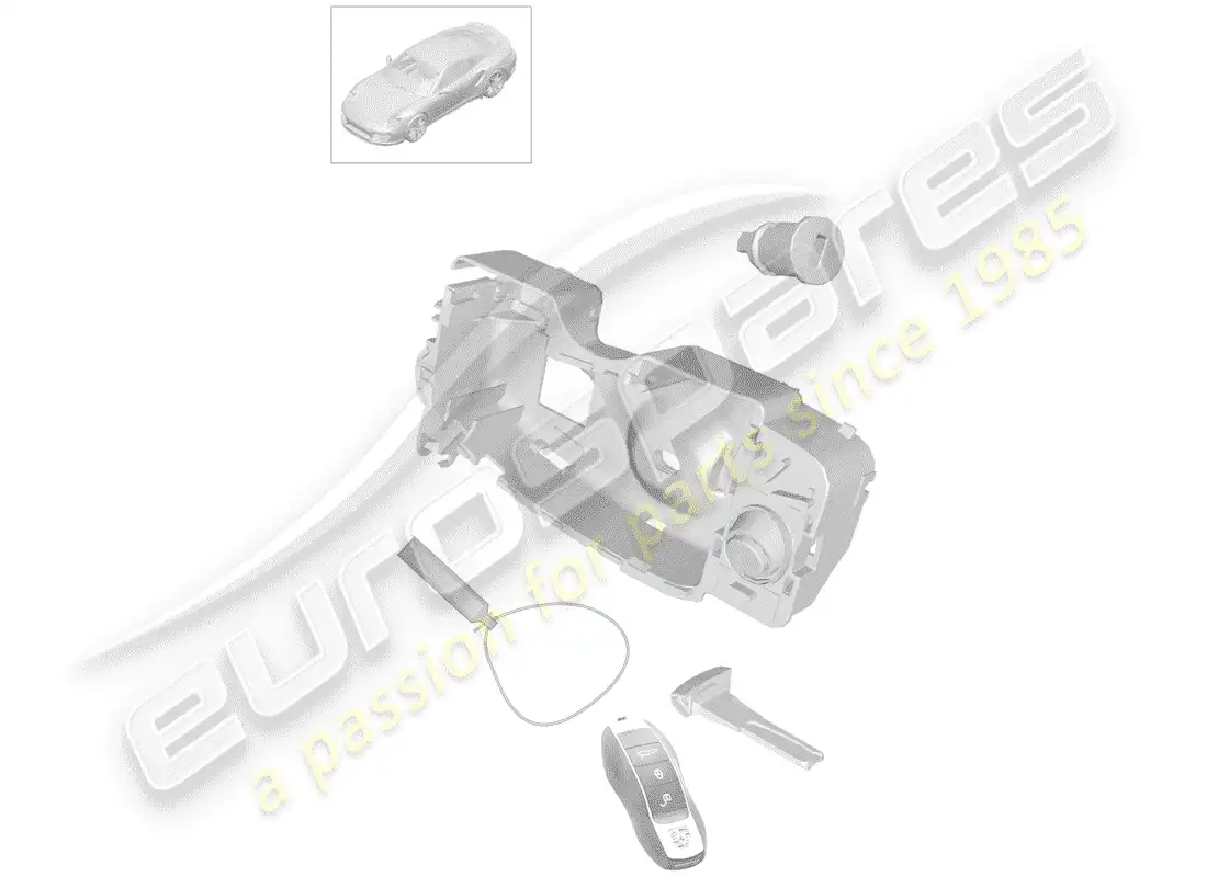 porsche 2017 (991-2 turbo) juego de reparación diagrama de piezas