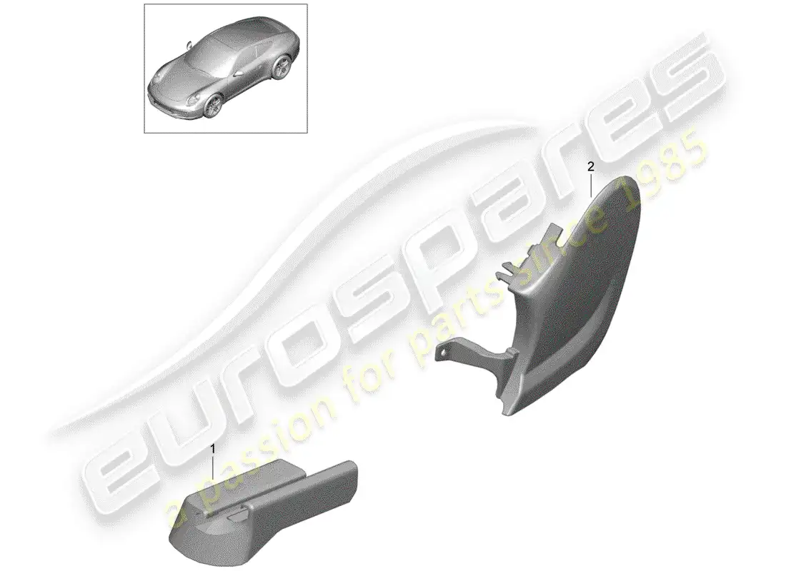 porsche 2014 (991-1) asiento deportivo plus diagrama de piezas