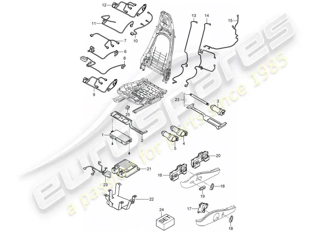 porsche 2012 (987 boxster) cableando arneses diagrama de piezas