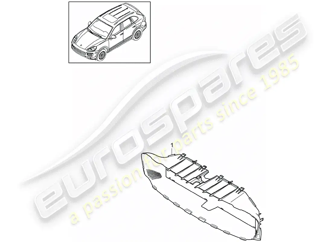 porsche 2012 (cayenne e2 92a) ducto de aire diagrama de piezas