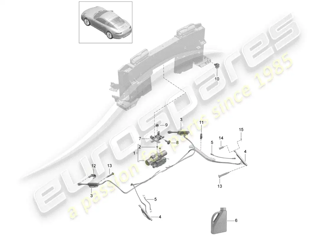 porsche 2012 (991-1) top convertible diagrama de piezas