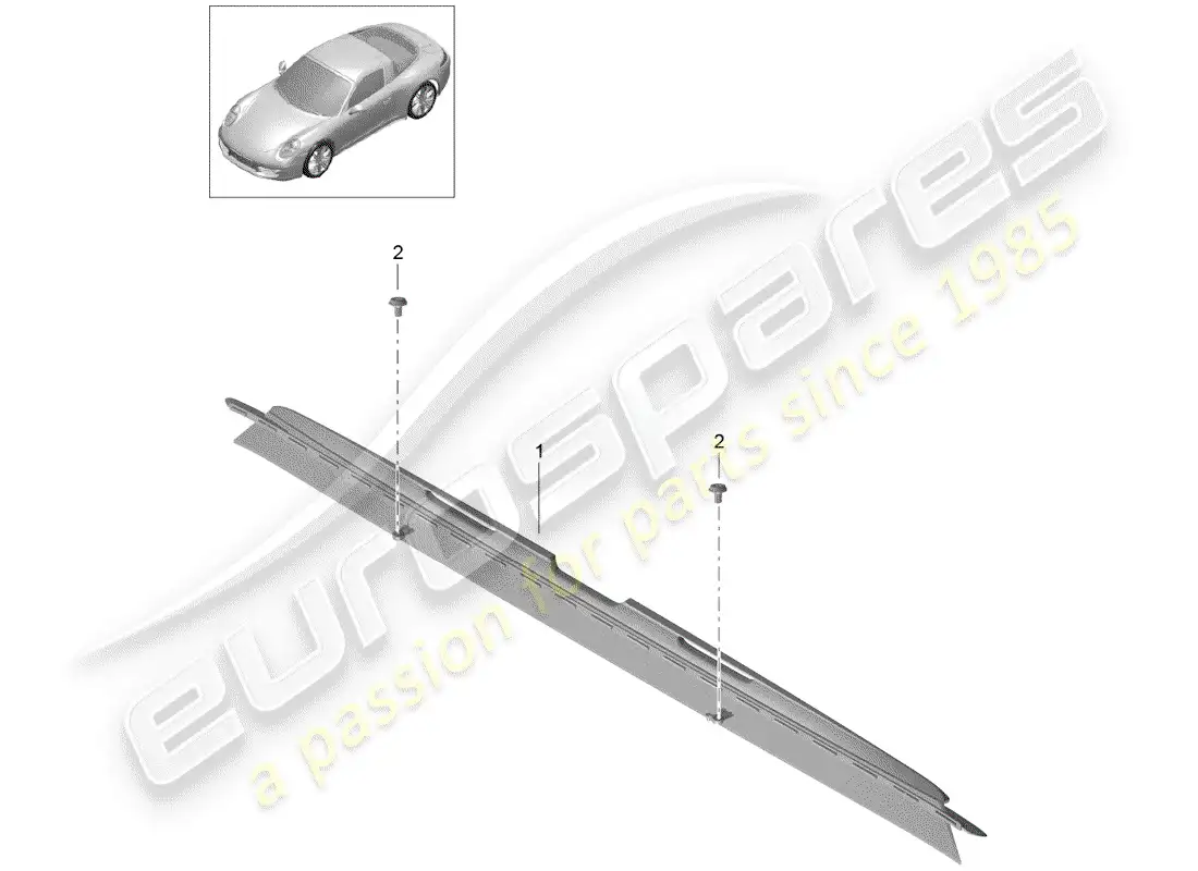 porsche 2019 (991-2) deflector de viento diagrama de piezas