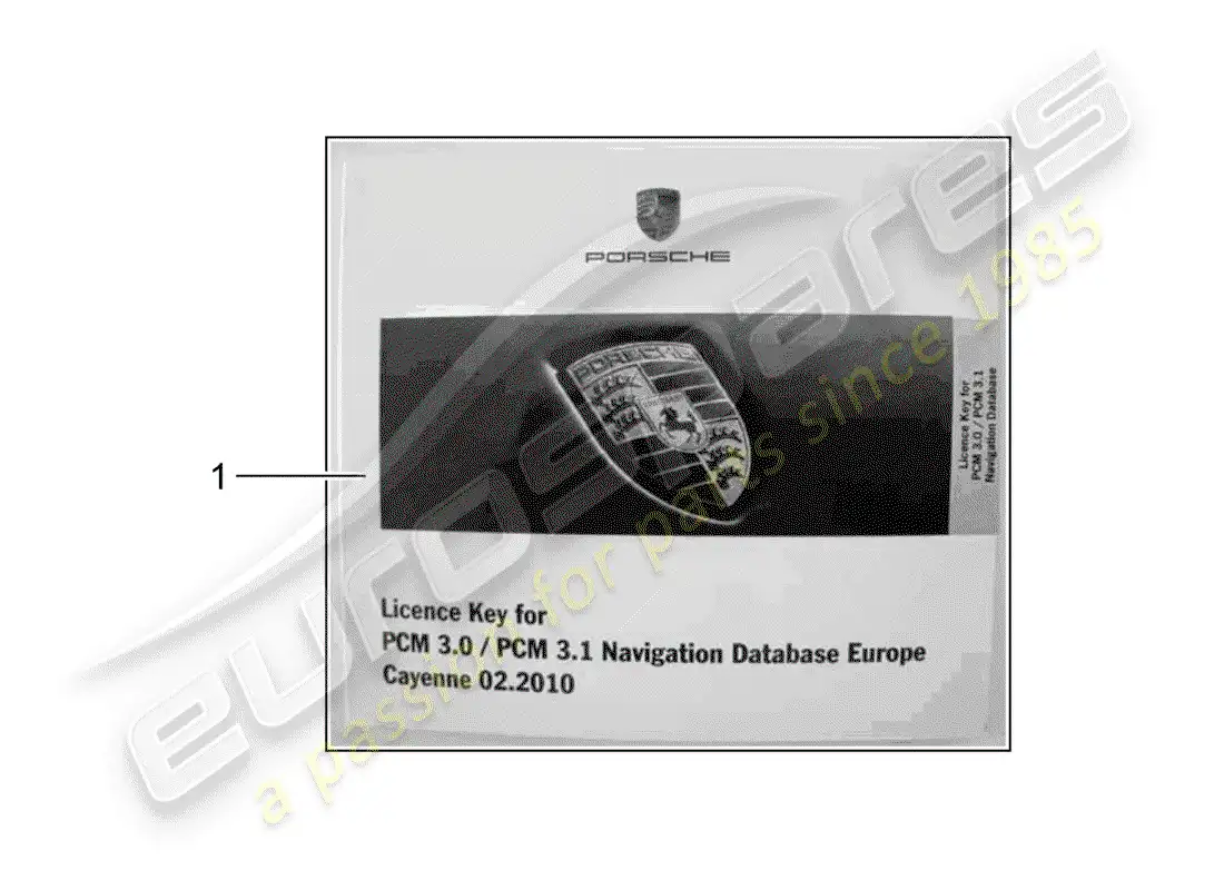 porsche 2014 (tequipment cayenne) sistema de navegación diagrama de piezas