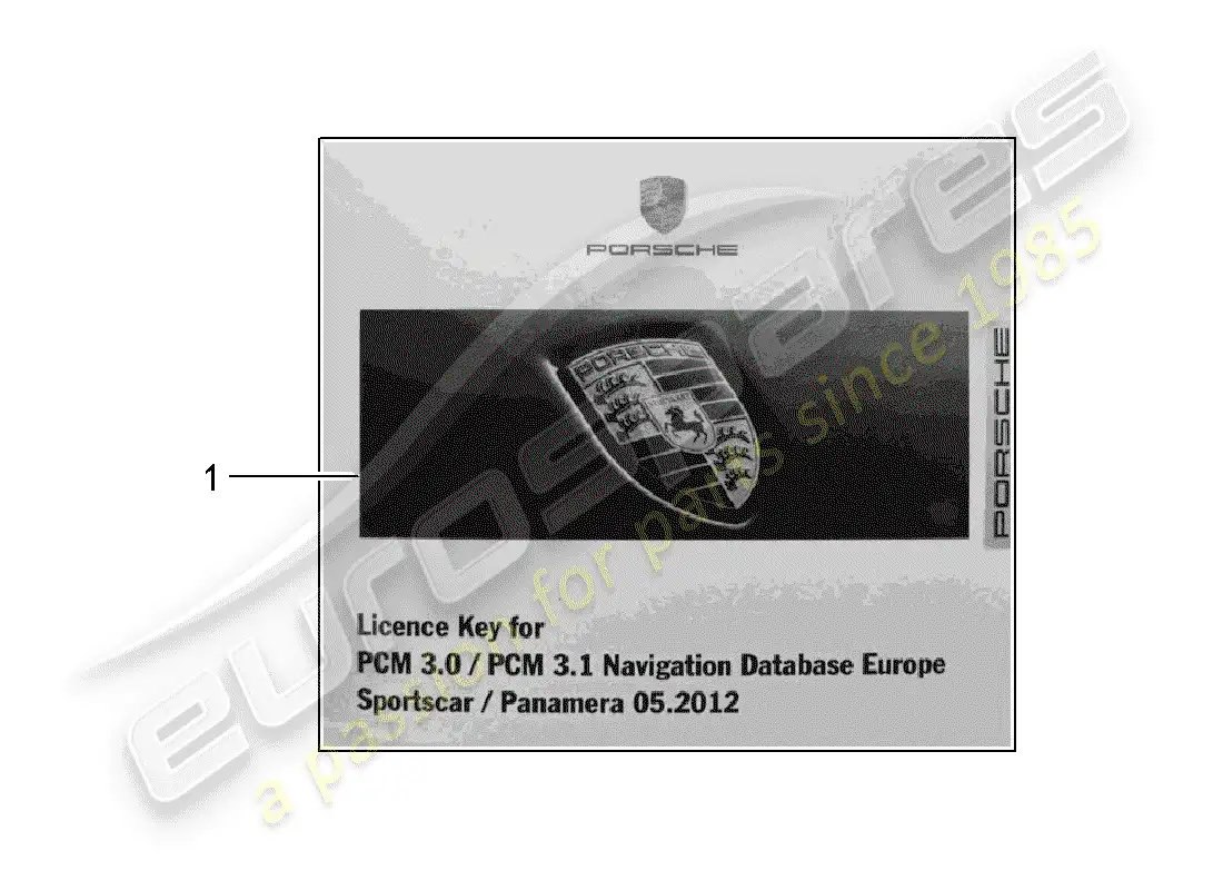 porsche 1986 (tequipment) documento de liberación para diagrama de piezas